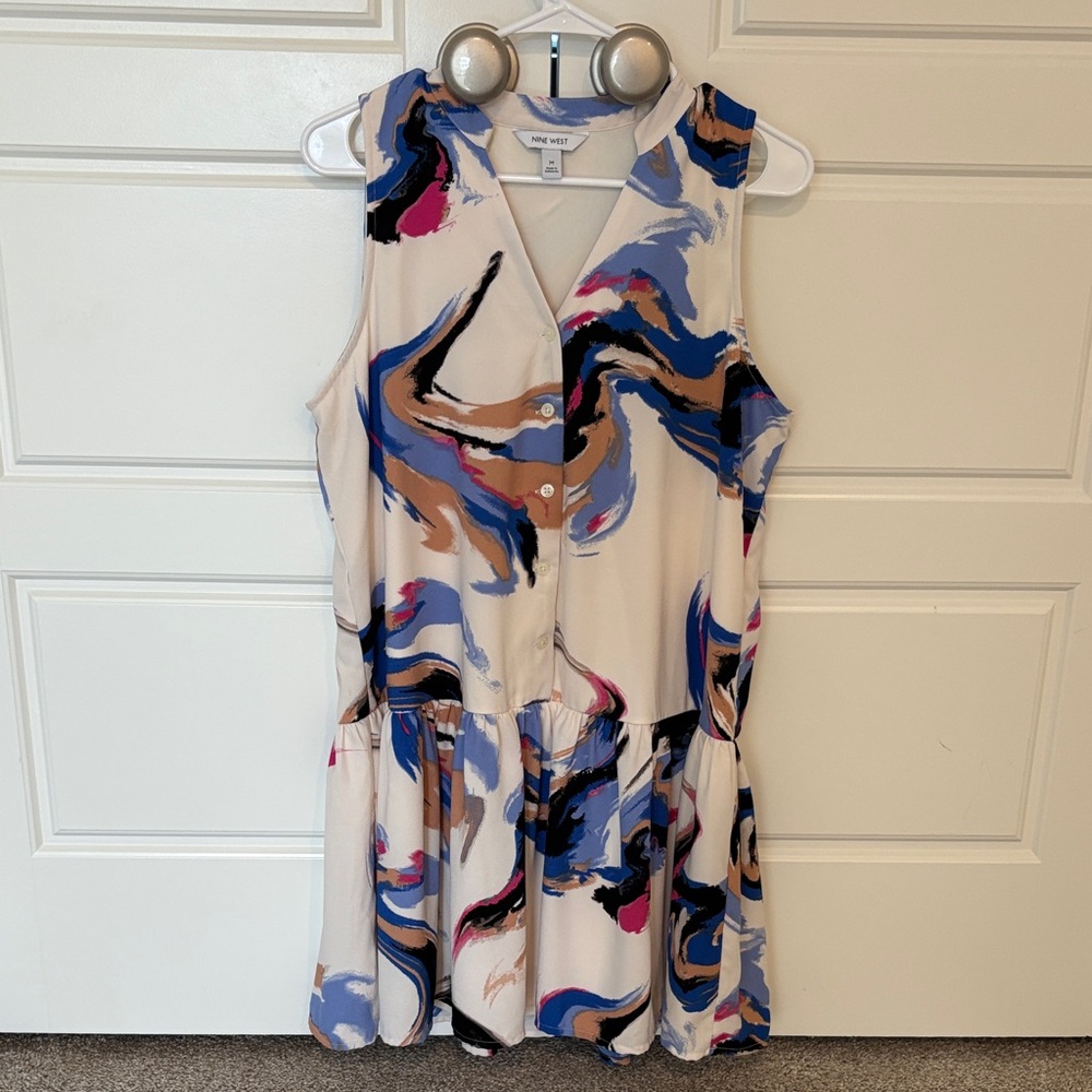 Women's Abstract Print Sleeveless Dress - Multicolor Nine West